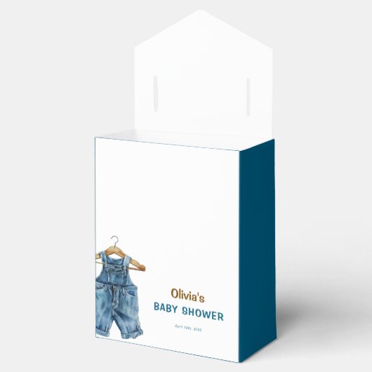 Blue Jean Boy Western Baby shower Bedankdoosjes (Geopend)