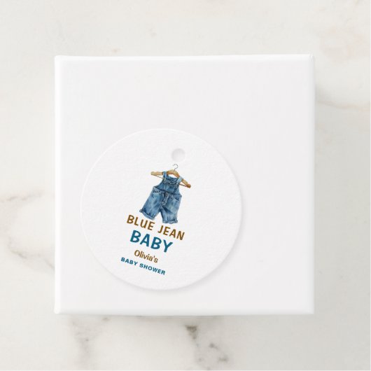 Blue Jean Boy Western Baby shower Bedankjes Labels (In situ)