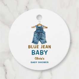 Blue Jean Boy Western Baby shower Bedankjes Labels