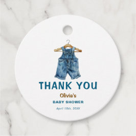 Blue Jean Boy Western Baby shower Bedankt Bedankjes Labels