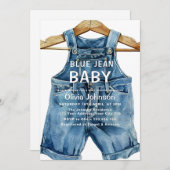 Blue Jean Boy Western Baby shower Kaart (Voorkant / Achterkant)
