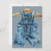 Blue Jean Boy Western Baby shower Kaart (Achterkant)