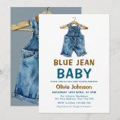 Blue Jean Boy Western Baby shower Kaart (Voorkant / Achterkant)