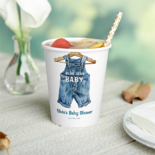 Blue Jean Boy Western Baby shower Papieren Bekers (Insitu)