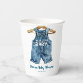 Blue Jean Boy Western Baby shower Papieren Bekers (Achterkant)