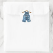 Blue Jean Boy Western Baby shower Ronde Sticker (Tas)