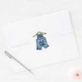 Blue Jean Boy Western Baby shower Ronde Sticker (Envelop)
