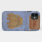 Blue Jean Dachshund Butt Case-Mate iPhone Case (Achterkant (horizontaal))