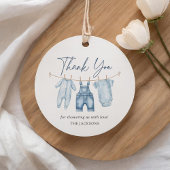 Blue Jean Denim Baby shower Bedankjes Labels