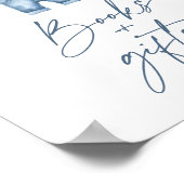 Blue Jean Denim Baby shower Boeken en Geschenken T Poster (Hoek)