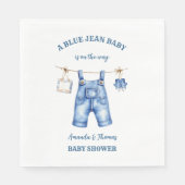 Blue Jean Denim Baby shower Servet (Voorkant)