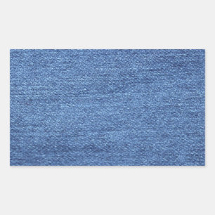 Blue Jean Denim Background Rechthoekige Sticker