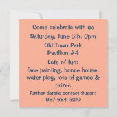 Blue Jean Denim Birthday Uitnodiging (Achterkant)