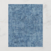 Blue Jean Denim Bow Baby shower Uitnodiging (Achterkant)