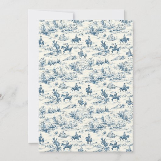 Blue Jean Denim Boy Baby Shower Kaart (Achterkant)