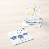 Blue Jean Denim Clothes Boy Baby shower Kartonnen Onderzetters (Insitu)