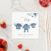 Blue Jean Denim Clothes Boy Baby shower Servet (Insitu)