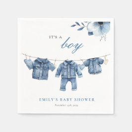 Blue Jean Denim Clothes Boy Baby shower Servet