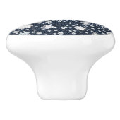 Blue Jean Denim & Diamonds Bling Diamond Heart Keramische Knop (Zijkant)