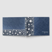 Blue Jean Denim & Diamonds Bling Diamond Wedding Gastenboek (Volledig)