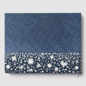 Blue Jean Denim & Diamonds Bling Diamond Wedding Gastenboek (Achterkant)