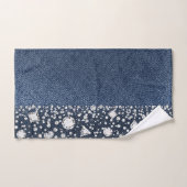 Blue Jean Denim Diamonds Glam Trendy Diamond Bling Bad Handdoek (Handdoek)