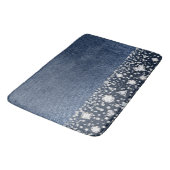 Blue Jean Denim Diamonds Glam Trendy Diamond Bling Badmat (Gekanteld)