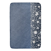 Blue Jean Denim Diamonds Glam Trendy Diamond Bling Badmat (Voorkant Verticaal)