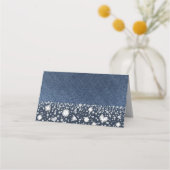 Blue Jean Denim & Diamonds Tafelnummer Zitplaatsen Plaatskaartje (Achterkant)