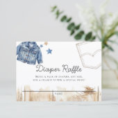 Blue Jean Denim Diaper Raffle  Informatiekaartje (Staand voorkant)