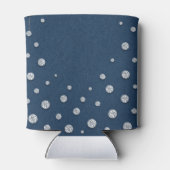 Blue Jean Denim en Diamond Baby shower Blikjeskoeler (Achterkant)