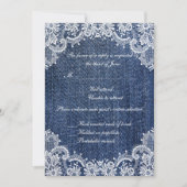 Blue Jean Denim en Kaart van de Lace Wedding Respo (Voorkant)