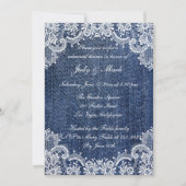 Blue Jean Denim en Lace Rehearsal Dinner Kaart (Voorkant)