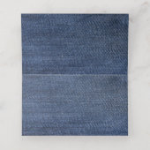 Blue Jean Denim en Lace Table Plaatskaartje (Binnenkant ongevouwen)