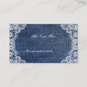 Blue Jean Denim en Lace Table Plaatskaartje (Voorkant)