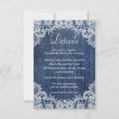 Blue Jean Denim en Lace Wedding Details Enclosure (Voorkant)
