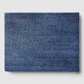 Blue Jean Denim en Lace Wedding Guest Book Gastenboek (Achterkant)