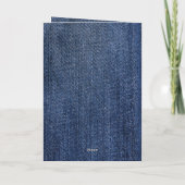 Blue Jean Denim en Lace Wedding Programma (Achterkant)