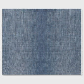 Blue Jean Denim Fabric Cadeaupapier (Vlak)