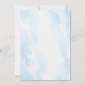 Blue Jean Denim Rustic Western Baby Shower Kaart (Achterkant)