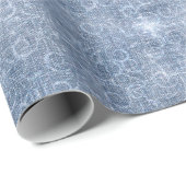 Blue Jean Denim Swirls Cadeaupapier (Rol Hoek)