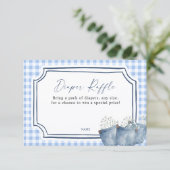 Blue Jean Diaper Raffle Card  Informatiekaartje (Staand voorkant)