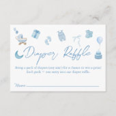 Blue Jean Diaper Raffle Denim Baby shower Informatiekaartje (Voorkant)