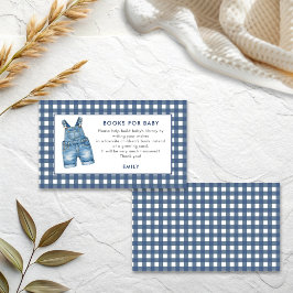 Blue Jean Dungarees Gingham Boy Books For Baby Informatiekaartje