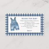Blue Jean Dungarees Gingham Boy Books For Baby Informatiekaartje (Voorkant)