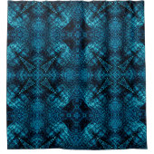 Blue Jean Fractal Douchegordijn (Voorkant)
