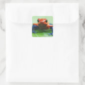 Blue Jean Frog Vierkante Sticker (Tas)