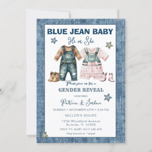 Blue Jean Geslacht Reveal, Hij of Zij  Kaart