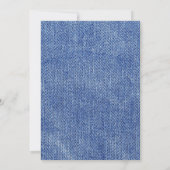 Blue jean Het is een baby shower Kaart (Achterkant)