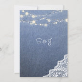 Blue Jean Lace String Lights Kaart (Achterkant)